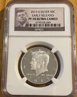 2013-S SILVER 50C EARLY RELEASES KENNEDY NGC PF70 ULTRA CAMEO HALF DOLLAR