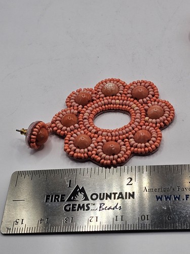 Stella & Dot Rose Beaded Statement Earrings - Picture 4 of 4