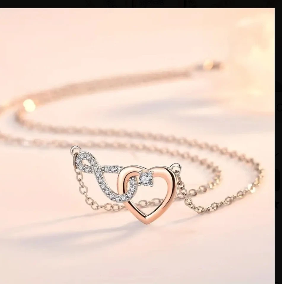 Collar Corazón Plata A Mi Esposa de Marido Cumpleaños Aniversario Amor Por Ella Foto 3 de 4