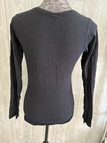 Zarga Women Size S Black 80s Style Retro Tunic Top - Picture 5 of 10