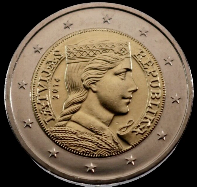 LATVIJA LATVIA UNC Euro Coin - 2 Euro 2014. ES010 - Image 2 of 3