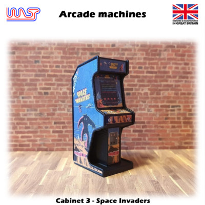 Arcade Automat Space Invaders 1:32 Track Side Scenery Pub Bar Spiel Retro WASP