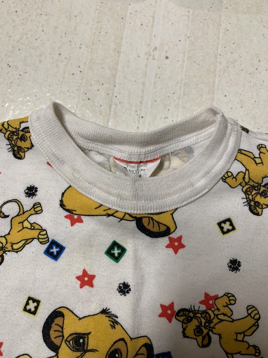 Vintage 90s Lion King Simba Kids Tee Under Shirt Disney Single