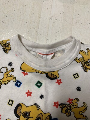 Vintage 90s Lion King Simba Kids Tee Under Shirt Disney Single