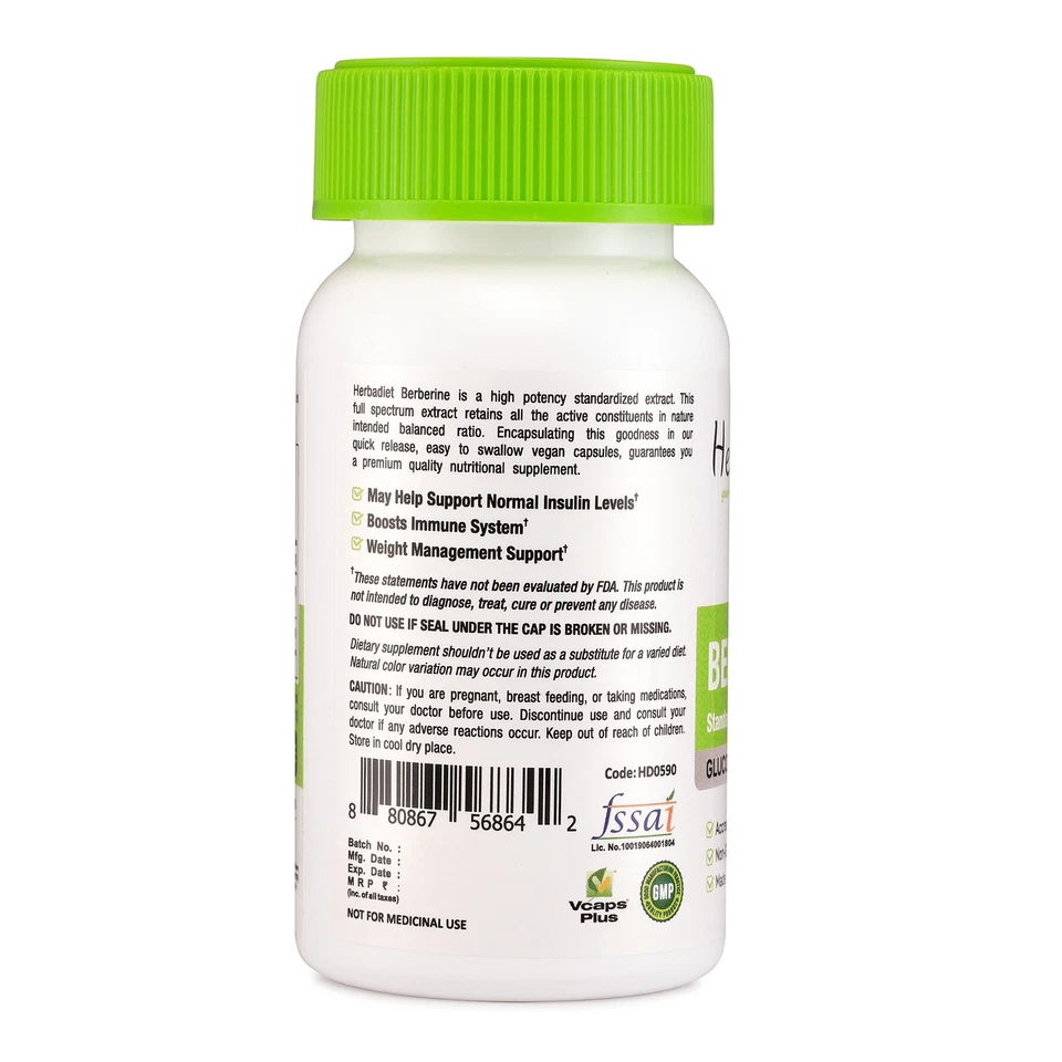 Cápsulas de extracto de berberina 98 % 40:1 600 mg azúcar en sangre glucosa apoyo Foto 3 de 4