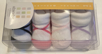 Absorba Baby Socks Infant Booties 4-pack New size 6-12 months