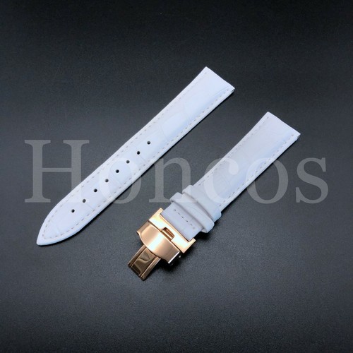 22MM LEATHER WATCH BAND STRAP FITS FOR MOVADO BOLD 3600261 DEPLOYMENT WHITE - Picture 11 of 17