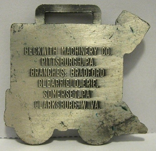 Cat Caterpillar Wheel Loader Pocket Watch Fob BECKWITH MACHINERY COMPANY PA & VA - Picture 2 of 3