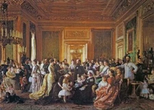 THE FAMILY OF QUEEN VICTORIA 1887 ENGLAND PAINTING ART BY LAURITS TUXEN REPRO