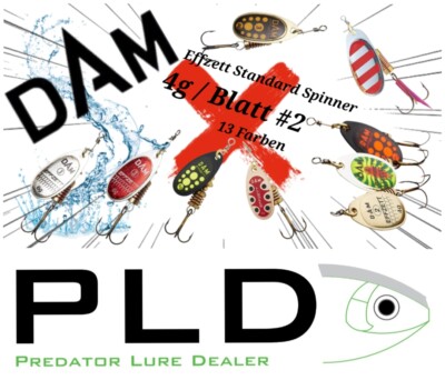 DAM Effzett Standard Spinner 4g Zander Barsch Meerforelle Forelle Rapfen