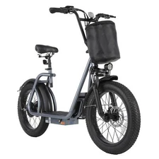 Hotime Electric Scooter with Adjustable Seat&Detachable Basket 30Miles Range New