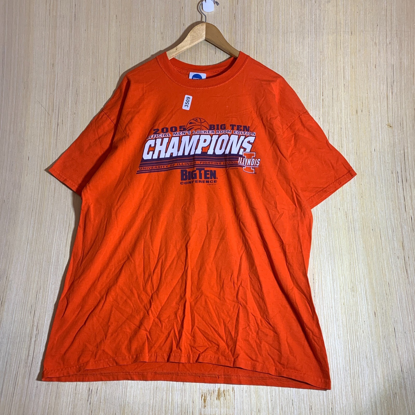 VTG 2005 Illinois Orange Short Sleeve Men's Shirt 2XL Y2K Style