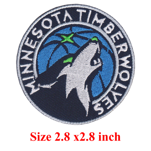 Wholesale Minnesota Timberwolves Basketball Logo Size 2.8"x 2.8" Iron on Patch - Picture 9 of 12