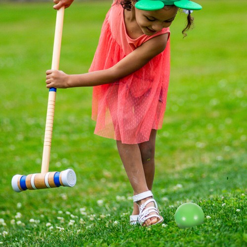 6 Pcs Croquet Toy Child Kids Outdoor Game Children Rolling Bocce - Picture 4 of 12