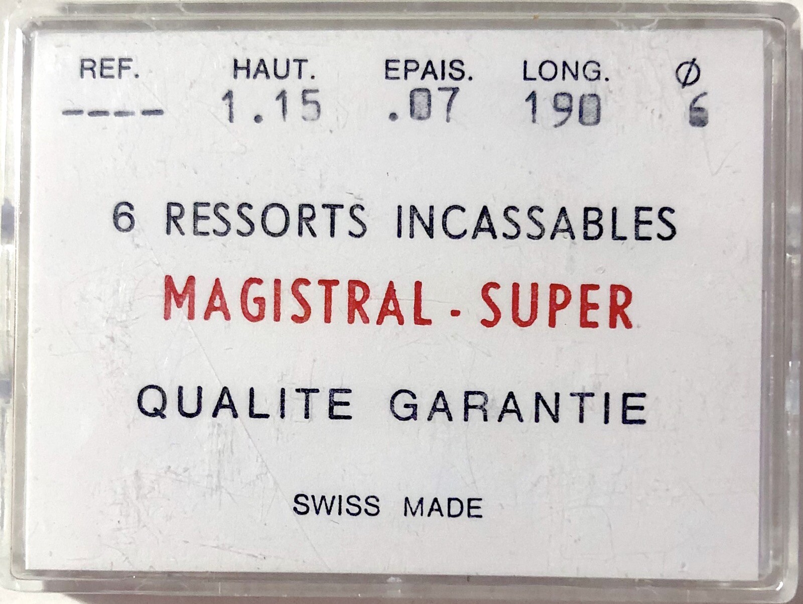 1.15x0.07mm Mainspring for Watch 190/115 E19 Movement