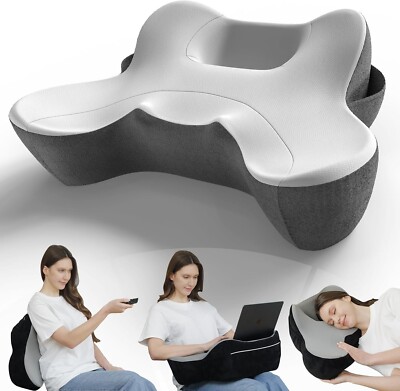 RUMMY Memory Foam Lesekissen für Gaming Armlehne Schoß Schreibtisch mit Seitentaschen