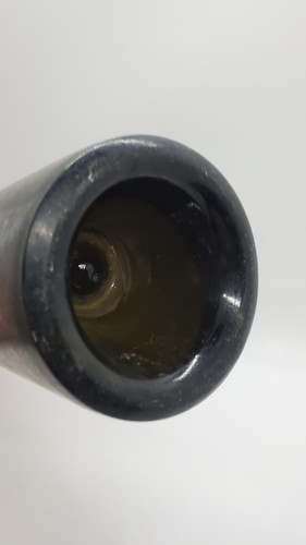 Antigua bonita botella de copa de vino verde con gran despeje/patada 9 7/8" (pulgadas) - Imagen 4 de 12