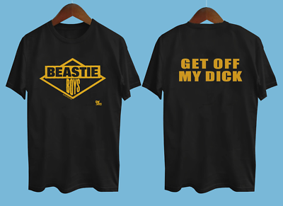 1986 Beastie Boys Get Off My Dick 2 side Shirt Black All