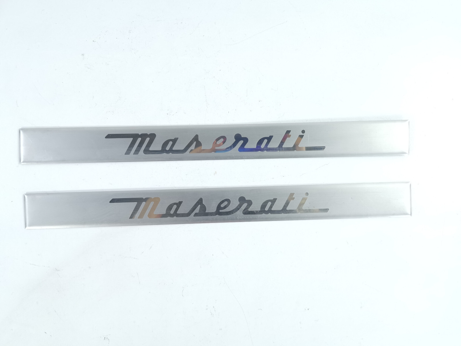 2014-2017 MASERATI Quattroporte Front R/L DOOR SILL SCUFF STEP PLATE SET X2 OEM.