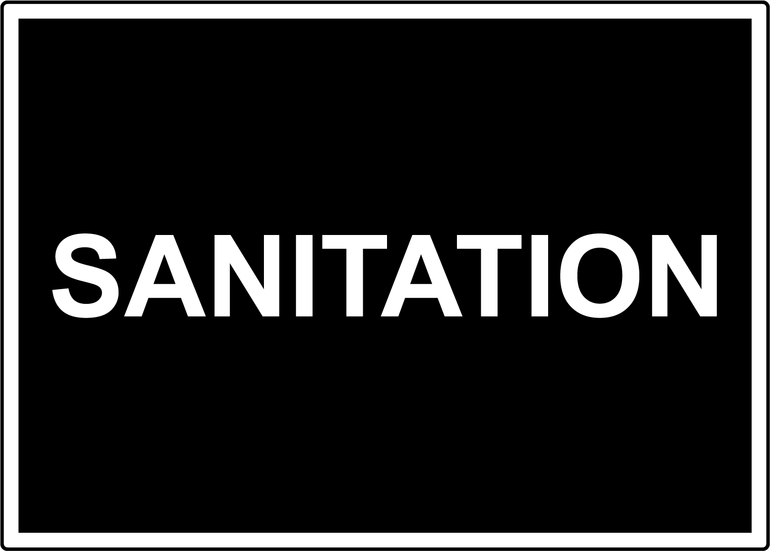 Laminated Vinyl Sanitation Decal Sticker Label for Professional Use  