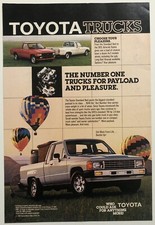 1986 Original Print Advertisement Full Page - Toyota Trucks. Vintage