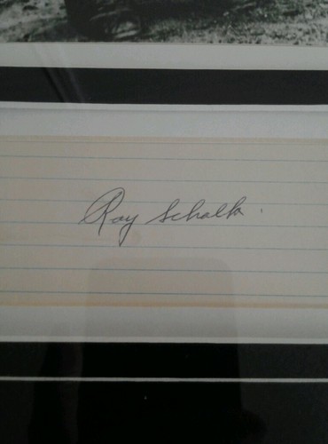 ⚾️🤩HOF🤩RAY SCHALK🤩SIGNED💥INDEX CARD💥DISPLAY🤩DOUBLE🤩MATTED💥FRAMED💥LOA💥 - Picture 4 of 8