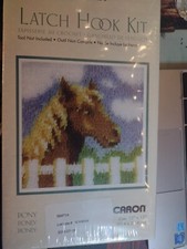 WonderArt Pony Latch Hook Kit 4714 12"x12" Horse Caron