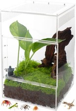 Jumping Spider Enclosure - Acrylic Terrarium Habitat for Spiders Tarantulas S...