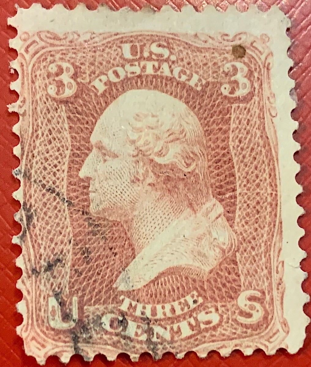 WASHINGTON SOTT #65 1861-62 3 CENT U.S. POSTAGE STAMP. GOOD DEAL