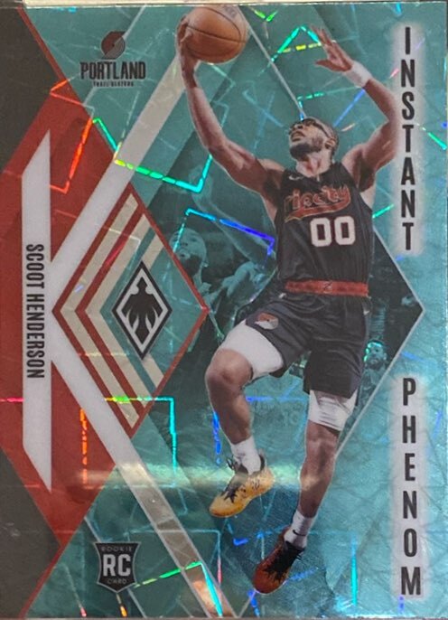 2023 Panini Phoenix Instant Phenom#10 Scoot Henderson Teal Lazer
