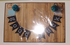 Stampin Up  SIMPLY CREATED CHALK BOARD BANNER KIT  RETIRED
