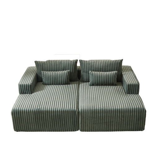 87" Oversized Sectional Lounge Chaise ,No Assembly Required,Cloud Plush Loveseat - Picture 4 of 12