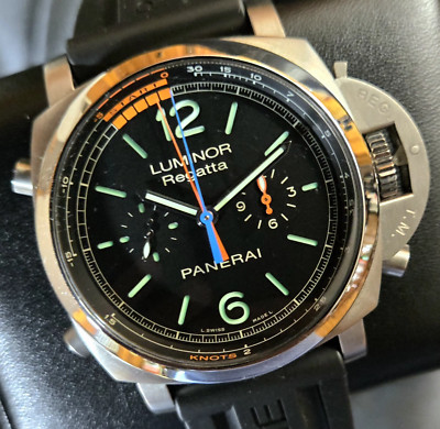 PANERAI LUMINOR 1950 3 DAY REGATTA CHRONO FLYBACK 47MM BLACK DIAL - PAM00526