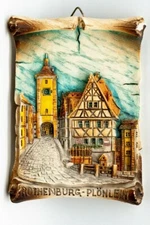 Collectible Decorative Porcelain Sign Germany Rothenburg