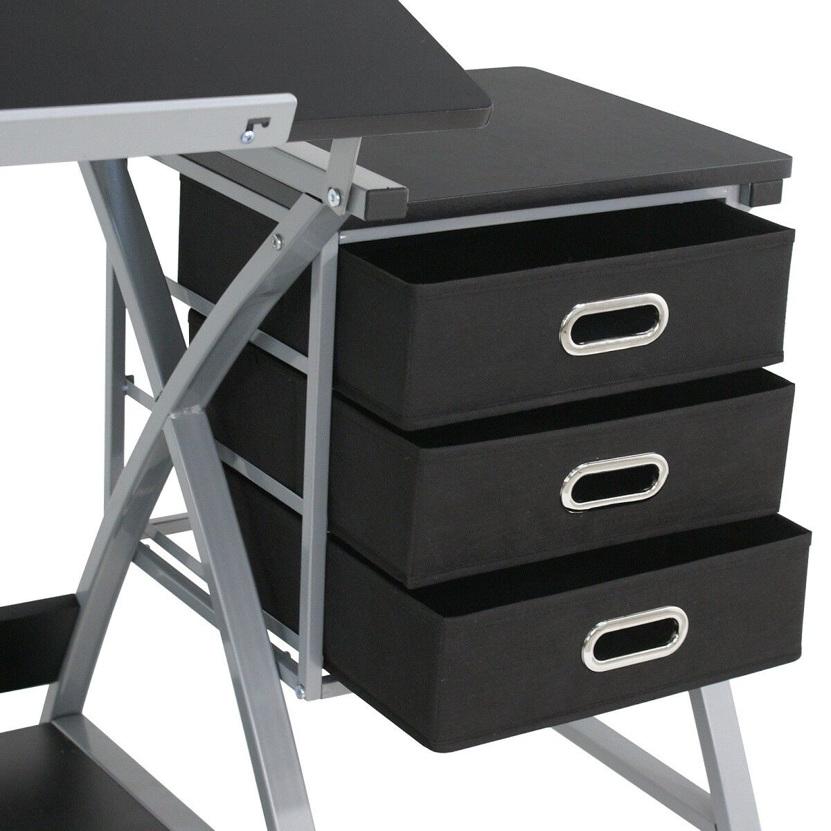 Drafting Table Art & Craft Drawing Desk 3 Drawers Art Hobby Drafting Table Art & Craft Drawing Desk 3 Drawers Art Hobby
