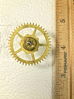 Old Sessions Clock Movement Time Side 4th Wheel (See Pics To ID