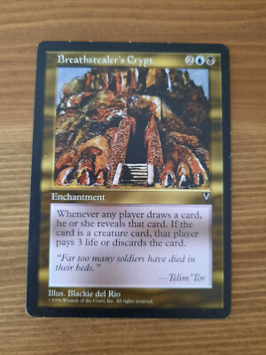 MTG Magic the Gathering - Breathstealer's Crypt - Visions - LP/MP