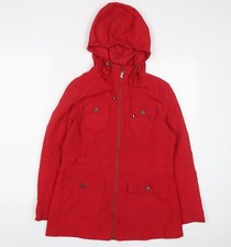 Marks and Spencer Womens Red Jacket Size 10 Zip
