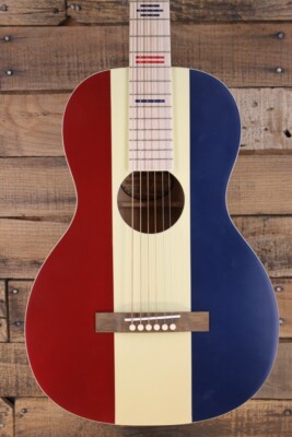 Recording King Wrangler Single 0 Acoustic Guitar Red, White,& Blue