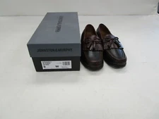 JOHNSTON MURPHY ARAGON II MENS 9 LOAFERS SHOE BLACK / DARK BROWN 20-0592