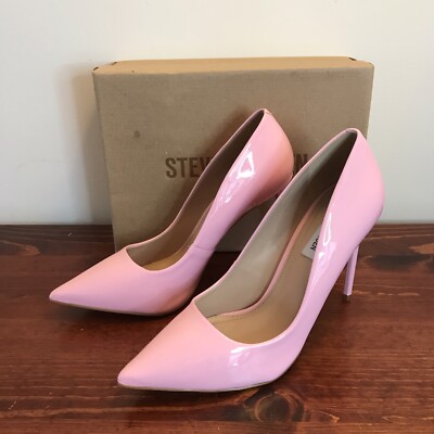 Steve Madden Vala Pink Patent Fashion High Heel Pointed toe Stiletto Pumps 10M