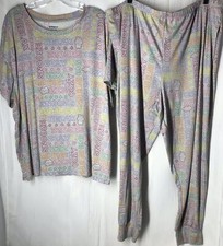Joyspun Women's Short Sleeve T-Shirt  Joggers Pajama Set Snooze Size 3X 22W-24W