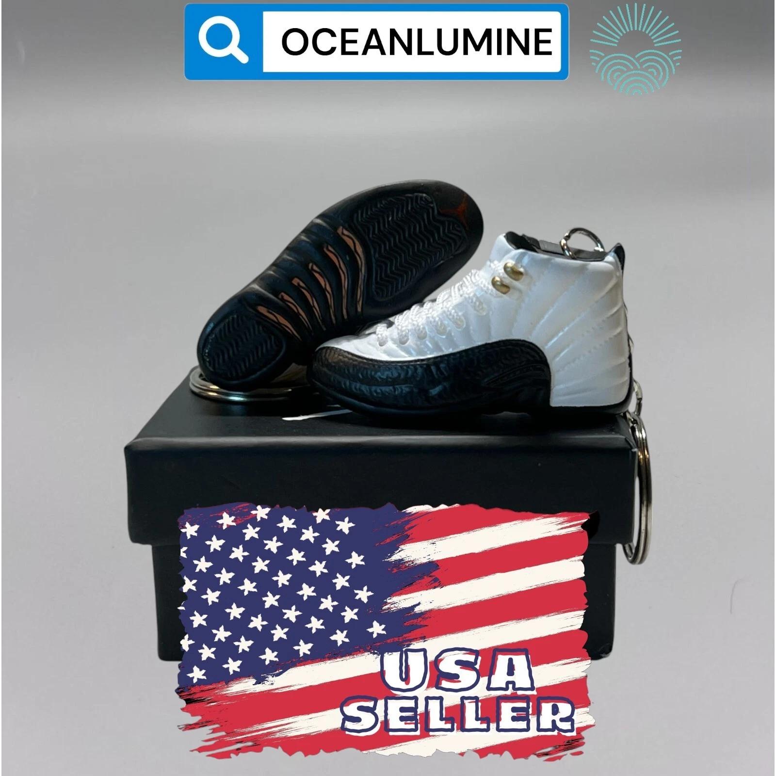 Porte clés Jordan 3D Mini Sneaker de la meilleure qualité, boîte à chaussures, boîte d'affichage option