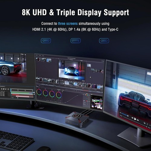 Advanced M9 Plus Compact Desktop PC 2.1-Inch Display Intel Core i9-12900HK 32GB - Afbeelding 4 van 9