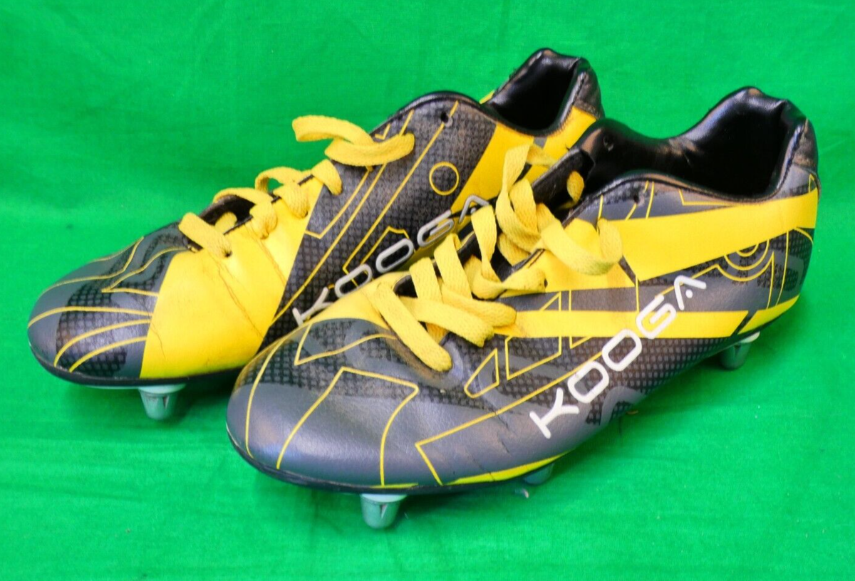KOOGA Football Boots Yellow Grey UK Size EU 39 Used See