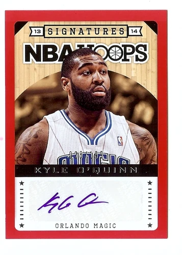 13-14 PANINI HOOPS RED BORDER KYLE O'QUINN AUTO AUTOGRAPH #026/199