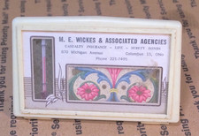 stand-up Advertising  THERMOMETER M E Wickes Insurance agency Columbus Ohio OOF2