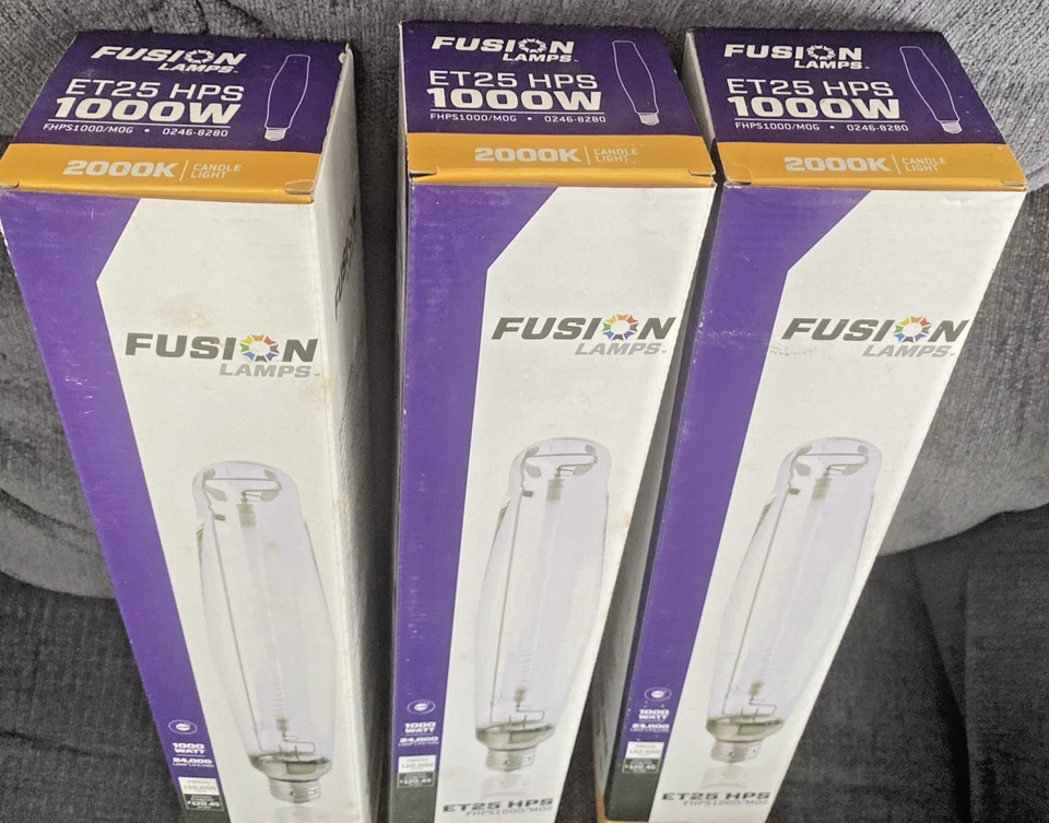 Three Fusion Lamps ET25 HIGH PRESSURE SODIUM  FHPS10000/M0G 2000k Candle Light - Image 2 of 4