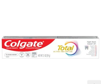Colgate Total Active Prevention Fluoride Toothpaste Mint 4 Pack 2.1 oz
