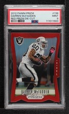 2012 Panini Prizm Red Prizm Die-Cut Darren McFadden #138 PSA 9 MINT 1fl4